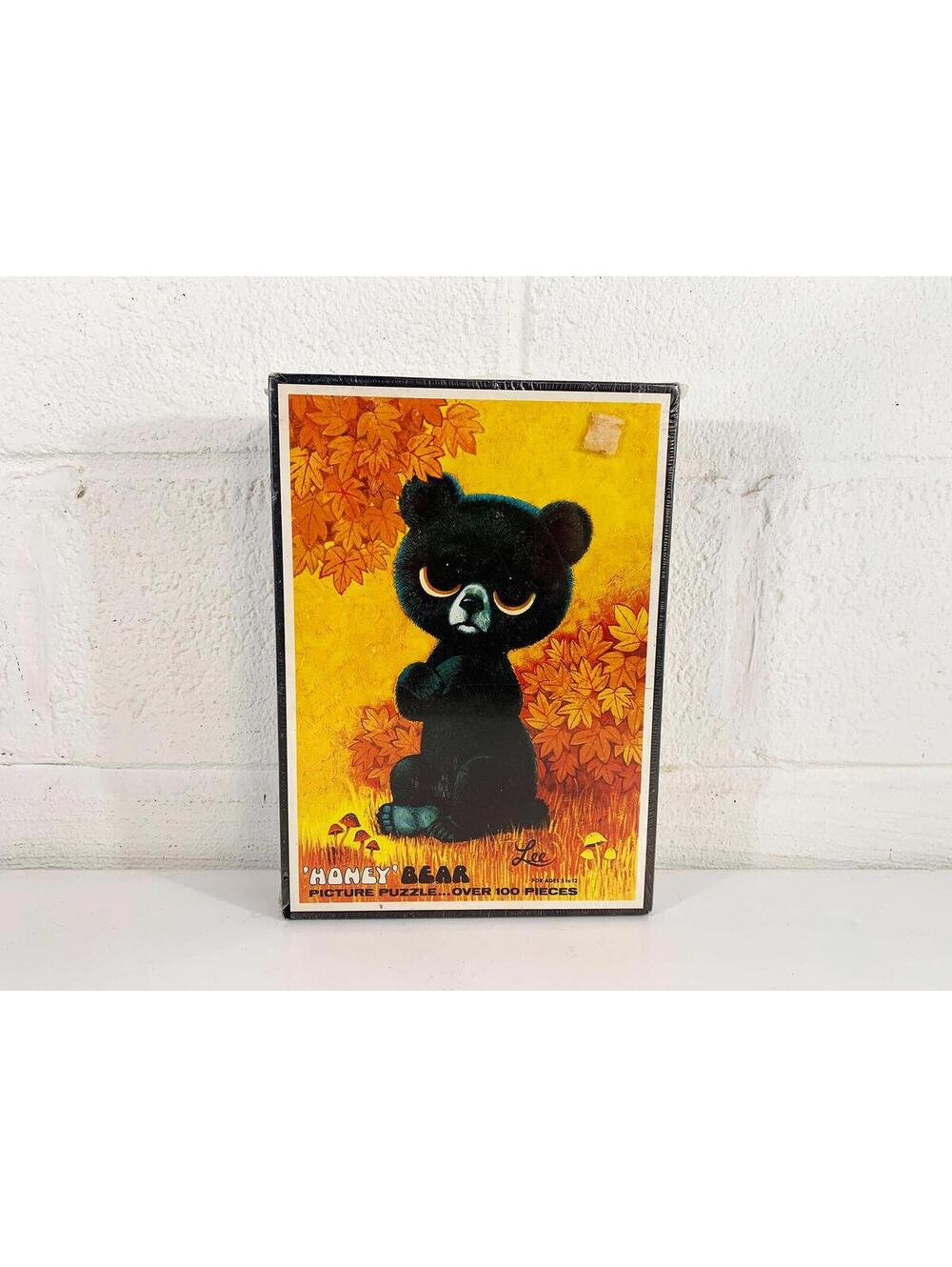Honey Bear Puzzle 1960s Kitsch Decor Complete Unused